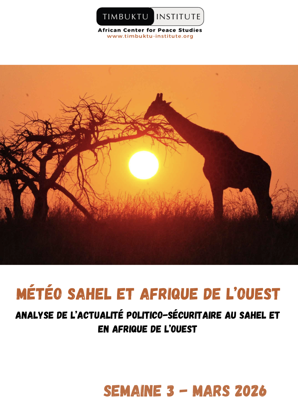 Météo Sahel Semaine 3 - Mars 2026 