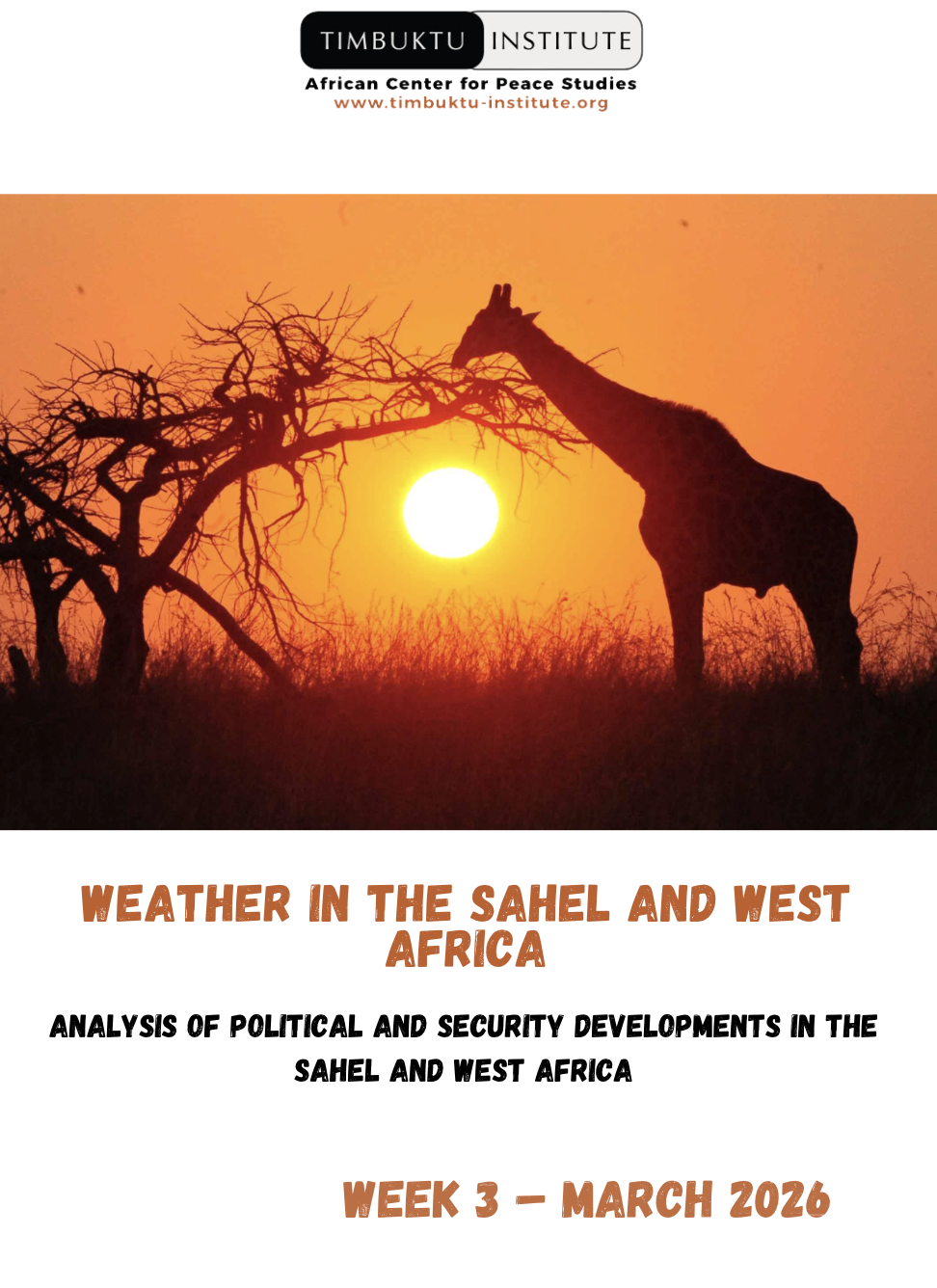 WEATHER IN THE SAHEL AND WEST AFRICA