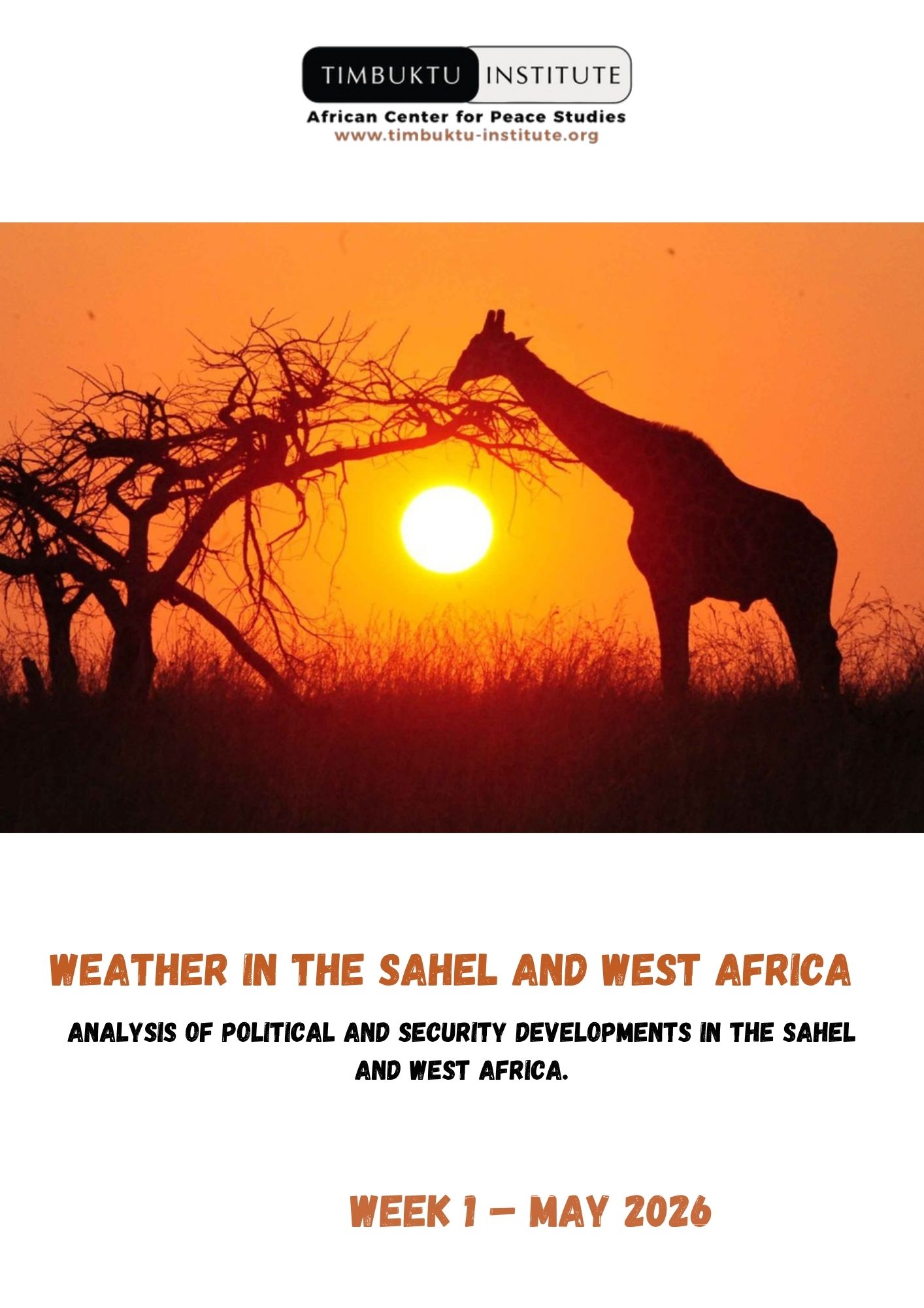 Sahel weather week 1 - May 2026 