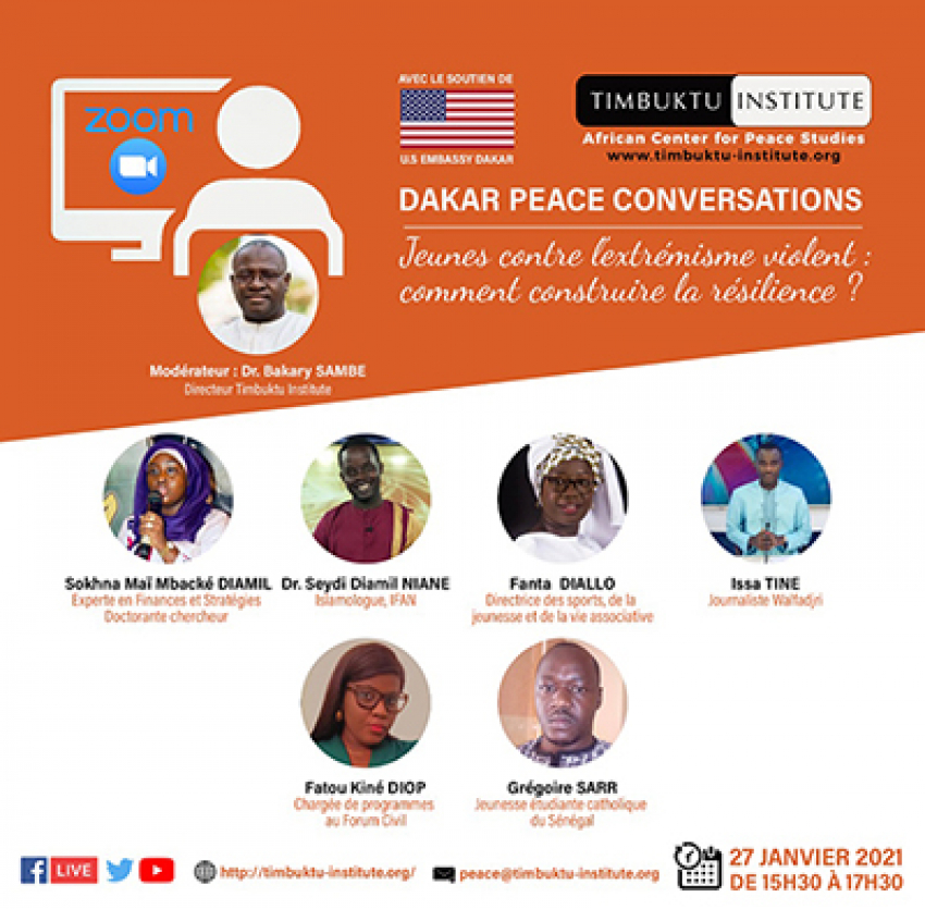 Timbuktu institute lance les “Dakar Peace conversations” avec les jeunes contre l’extrémisme violent